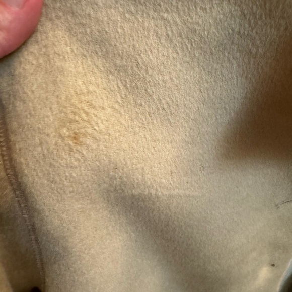 VINTAGE WOOL SIGRID OLSEN Women's Mock Turtleneck Jacket Tan Button Pockets SZ L - Picture 11 of 17